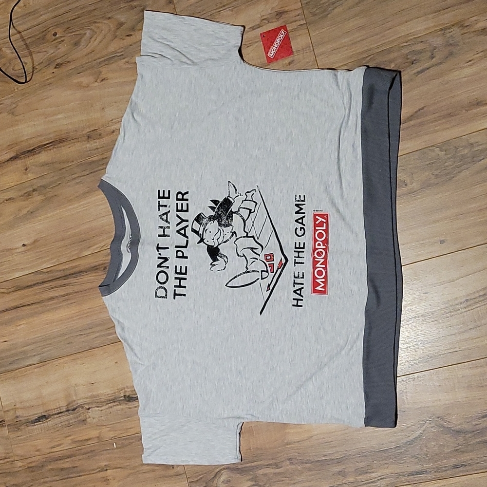 Monopoly don't hate the player hate the game sleepwear shirt size 2x